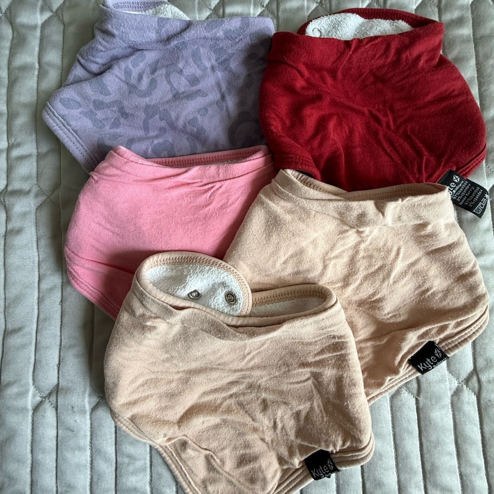 Set of five Kyte baby bibs